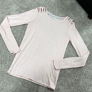 Long sleeve pastel pink shirt